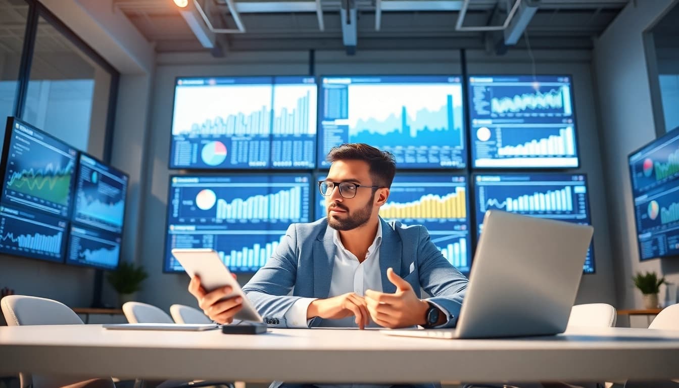 Impression einer Online Marketing Kampagne mit strategischen Datenanalysen und modernen Technologien.