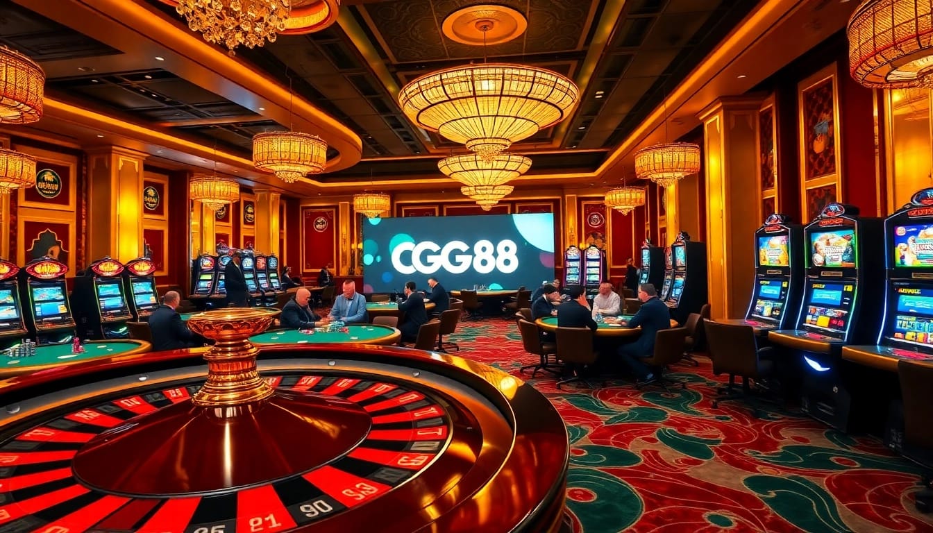 Experience the thrill of gambling with GG88's luxurious casino setting and dynamic gaming options.