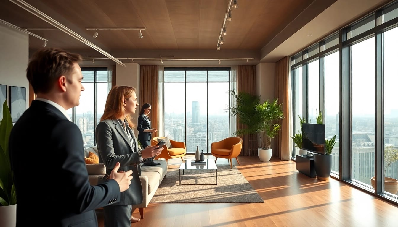 Immobilienmakler Frankfurt Ginnheim präsentiert eine moderne Wohnung in Frankfurt mit großen Fenstern.