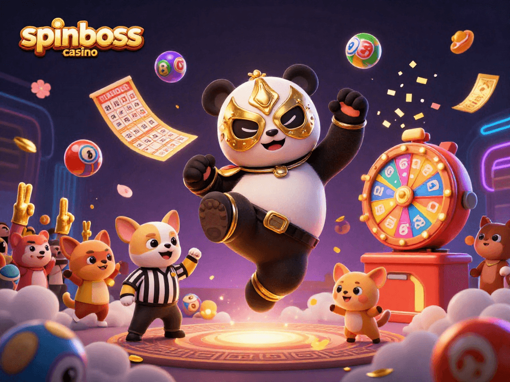 Spinboss Casino bietet aufregende Gewinnchancen mit einem fantasievollen Glücksspiel-Szenario.