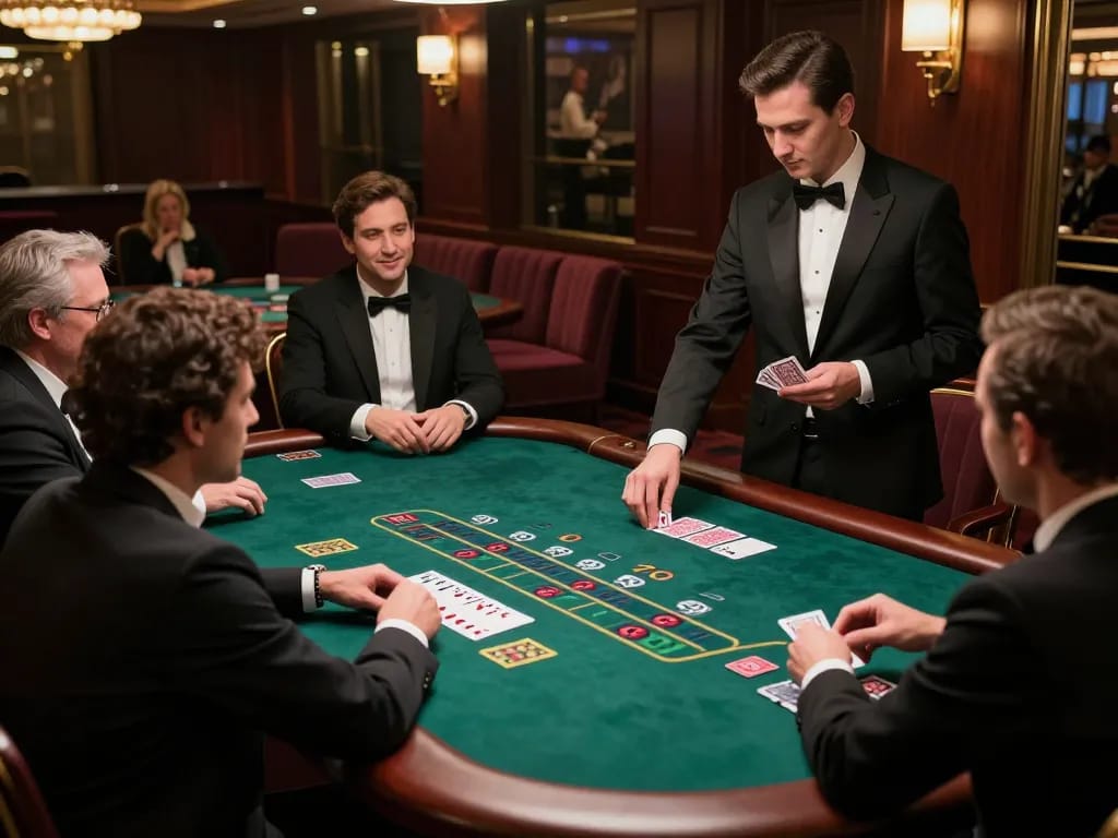 Engaged players at QQ88 blackjack table experience strategic gameplay and excitement.