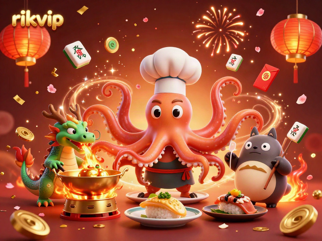 Engage with rikvip's vibrant casino atmosphere featuring mythical characters and rich game elements.