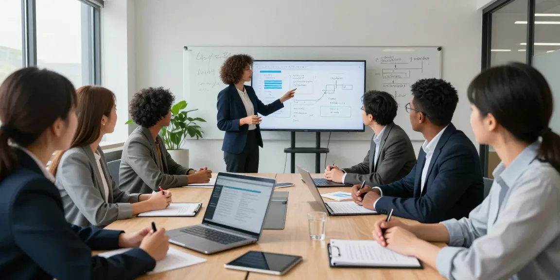 Wertschätzung Arbeit: Team bei Besprechung zur Verbesserung der Unternehmenskultur.