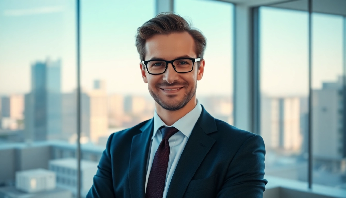 Faszinierendes Business Portrait München eines aufmerksamen Executives in modernem Büro.