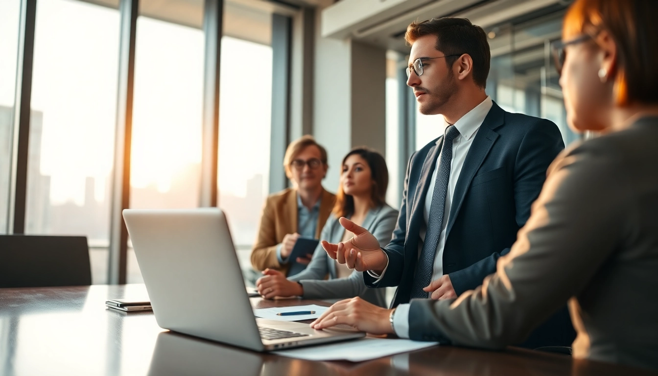 Headhunter Ingenieure berät talentierte Ingenieure in einem modernen Büro.