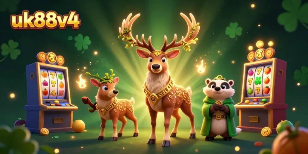 Play dynamic slots with uk88v4's unique casino characters and vibrant game elements.