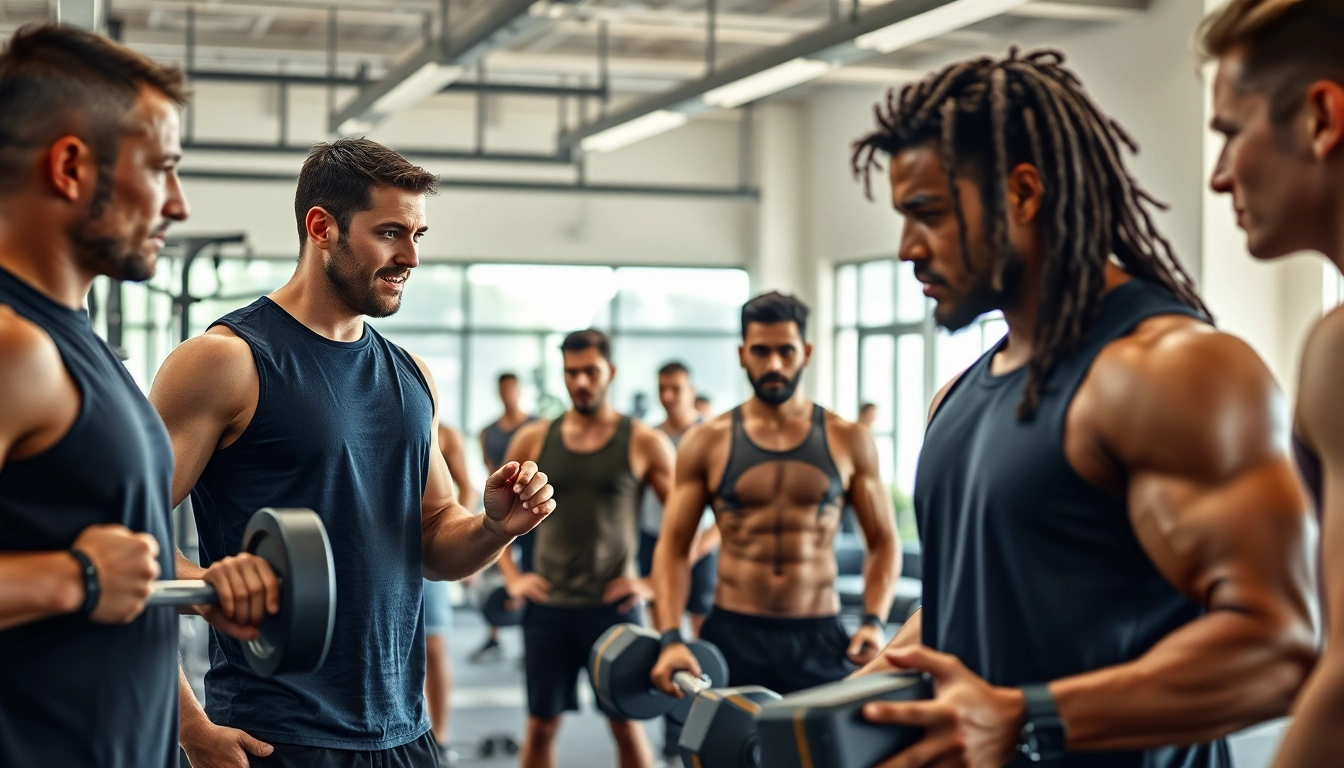 Trenbolon kaufen: Motivierte Sportler im Fitnessstudio nutzen trenbolon für ihre Krafttrainingsübungen.