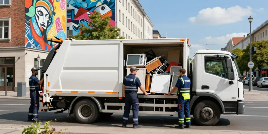Sperrmüll Abholung Berlin mit professionellem Team, das sicher und effizient Möbel und Abfälle entsorgt.