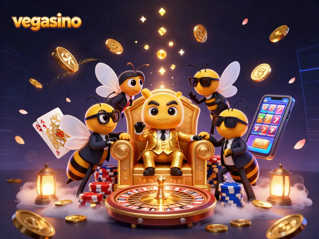 Experience thrilling adventures at vegasino, featuring vibrant casino gameplay and dynamic characters.