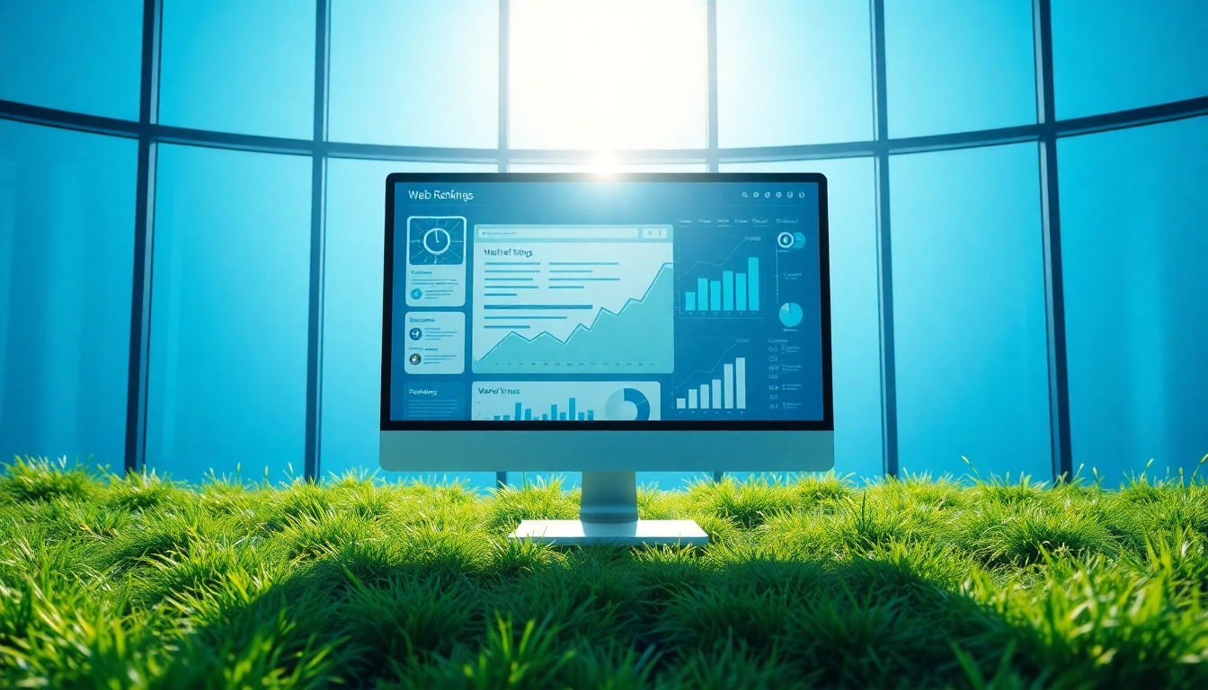 Visualisierung des Web-Rang-Konzepts mit Computergrafiken und Rankings