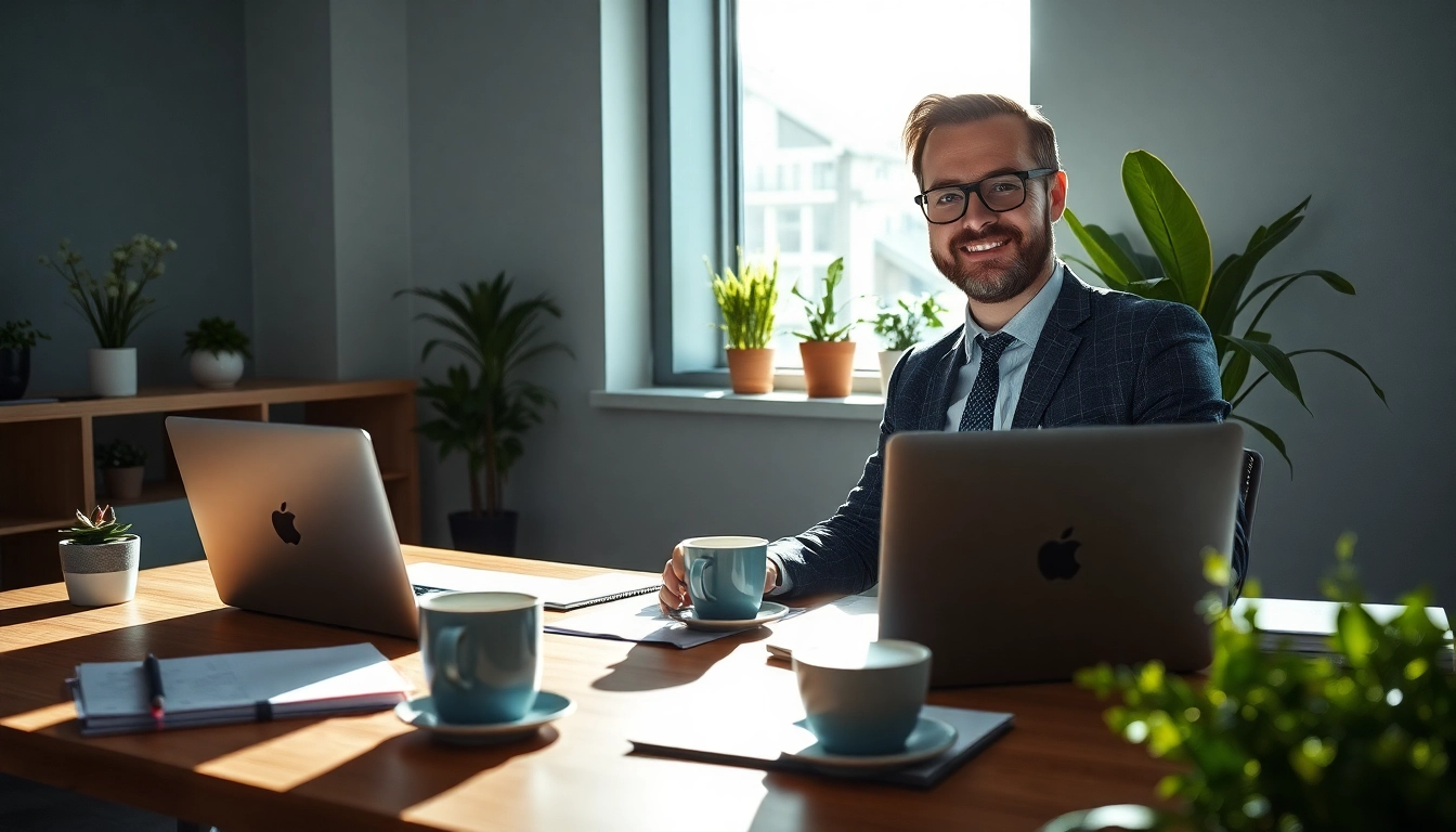 Headhunter Hagen im modernen Büro, freundlich und professionell
