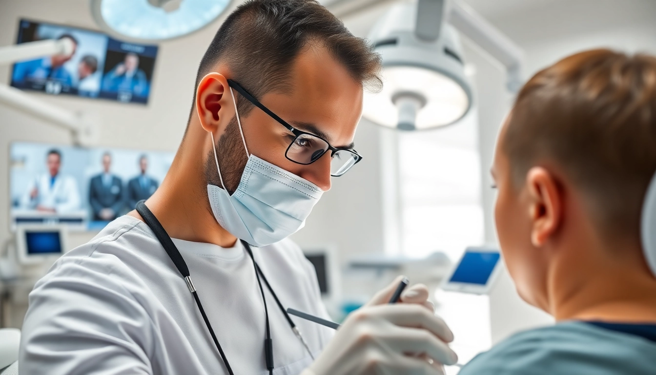Haartransplantation Türkei kosten werden von einem Facharzt im modernen Klinikumfeld durchgeführt.