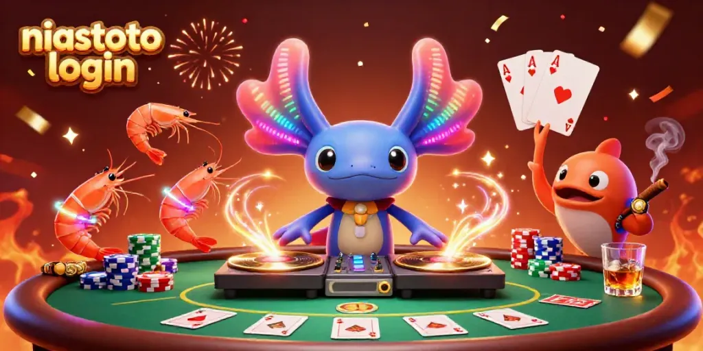 Gambarkan niastoto login saat menikmati permainan kasino yang menghibur dengan suasana ceria dan warna-warni.