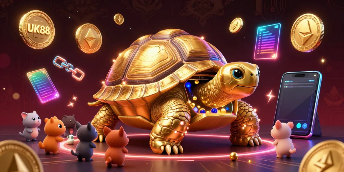 Engaging depiction of UK88 showcasing a dynamic pinball machine and crypto coins in an exciting gambling environment.