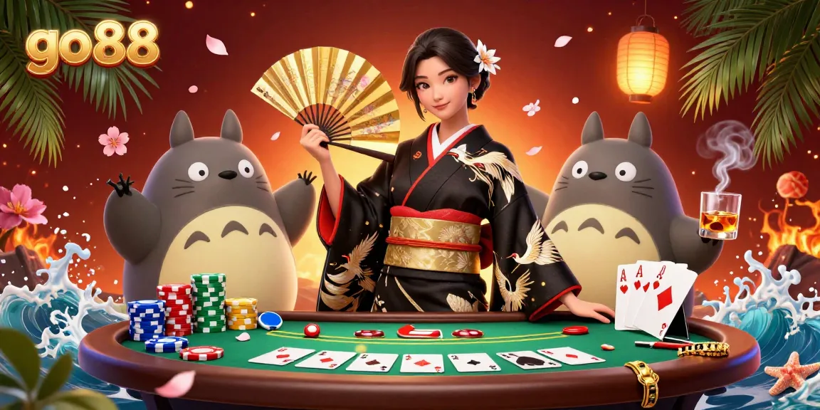 Experience thrilling gaming at go 88 with our enchanting casino illustration showcasing vibrant characters and dynamic elements.