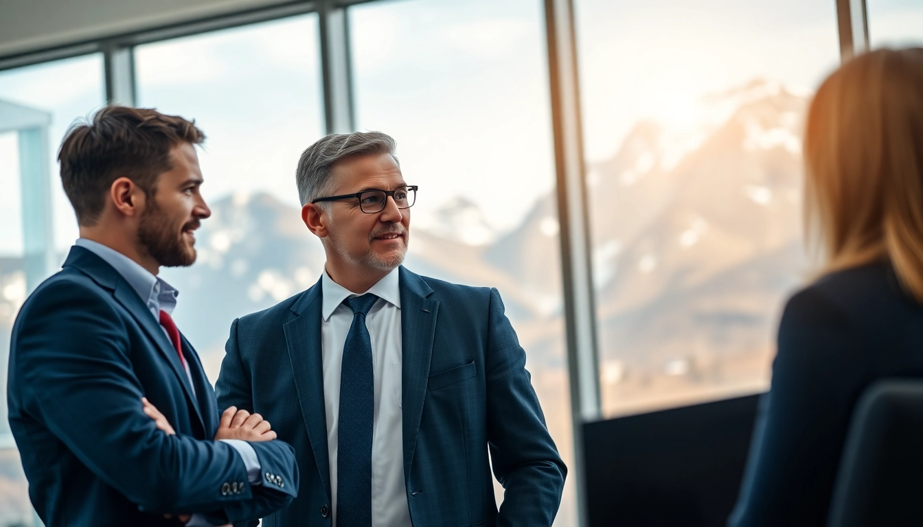 Professioneller Headhunter Schweiz berät Bewerber in modernem Büro.