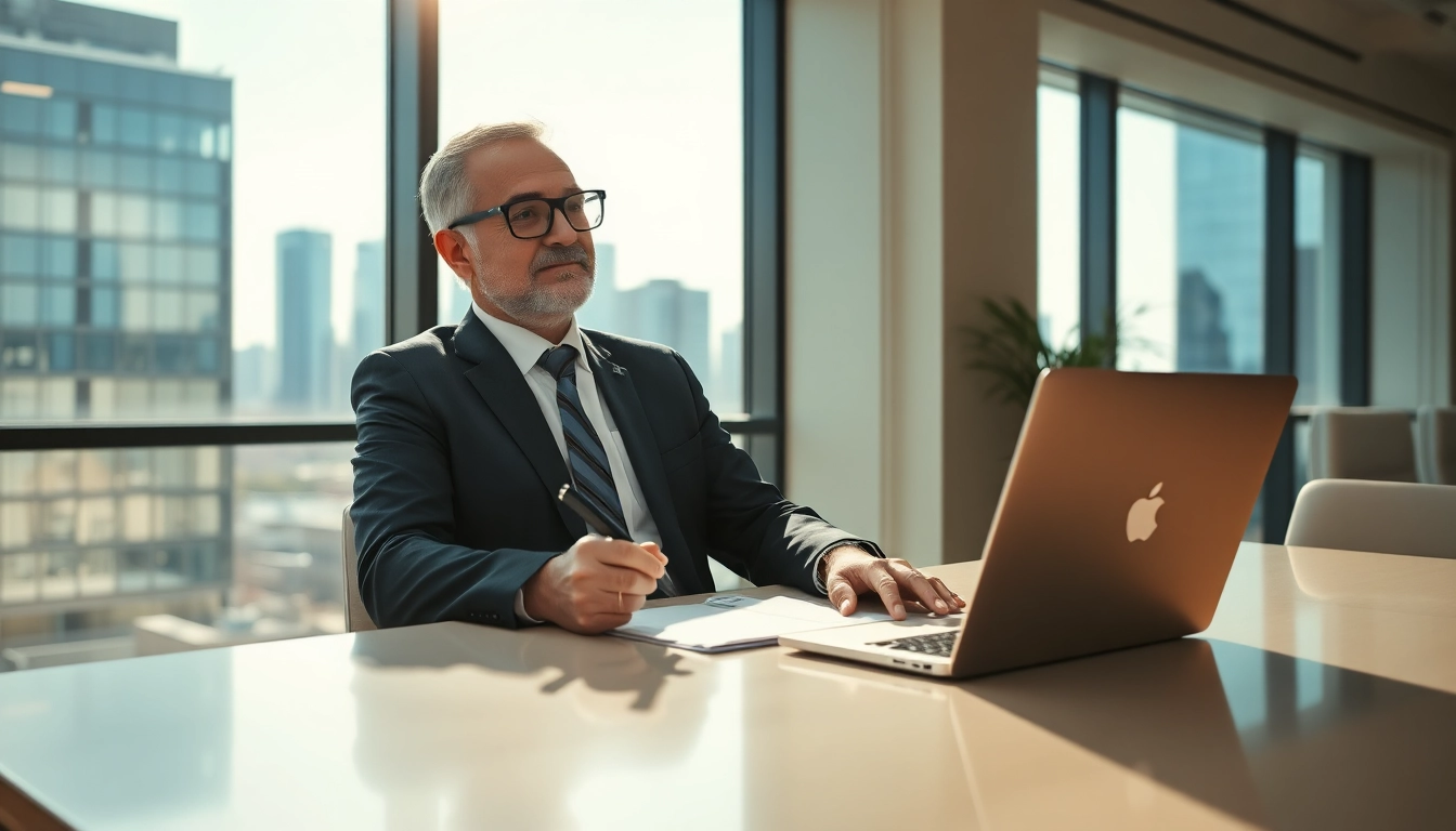 Headhunter IT analysiert Lebensläufe in modernem Büro.