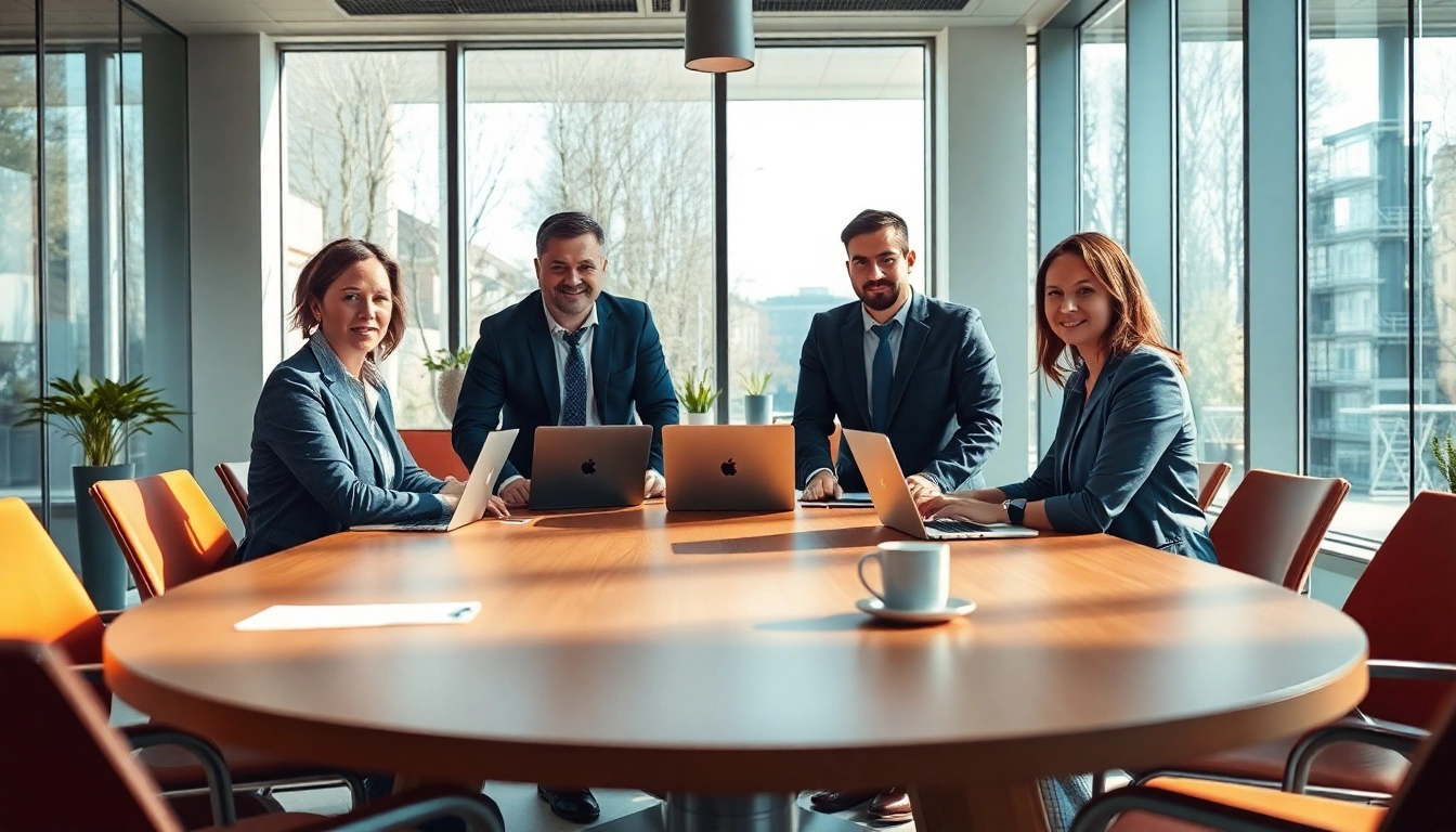 Professionelles Team von Headhuntern aus Nürnberg bei der Arbeit.