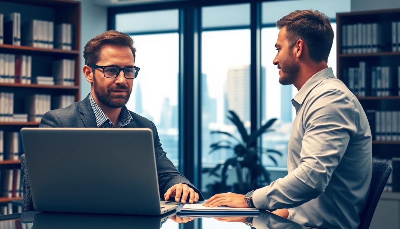 Headhunter Finance im professionellen Büro bei der Kandidatengesprächen.
