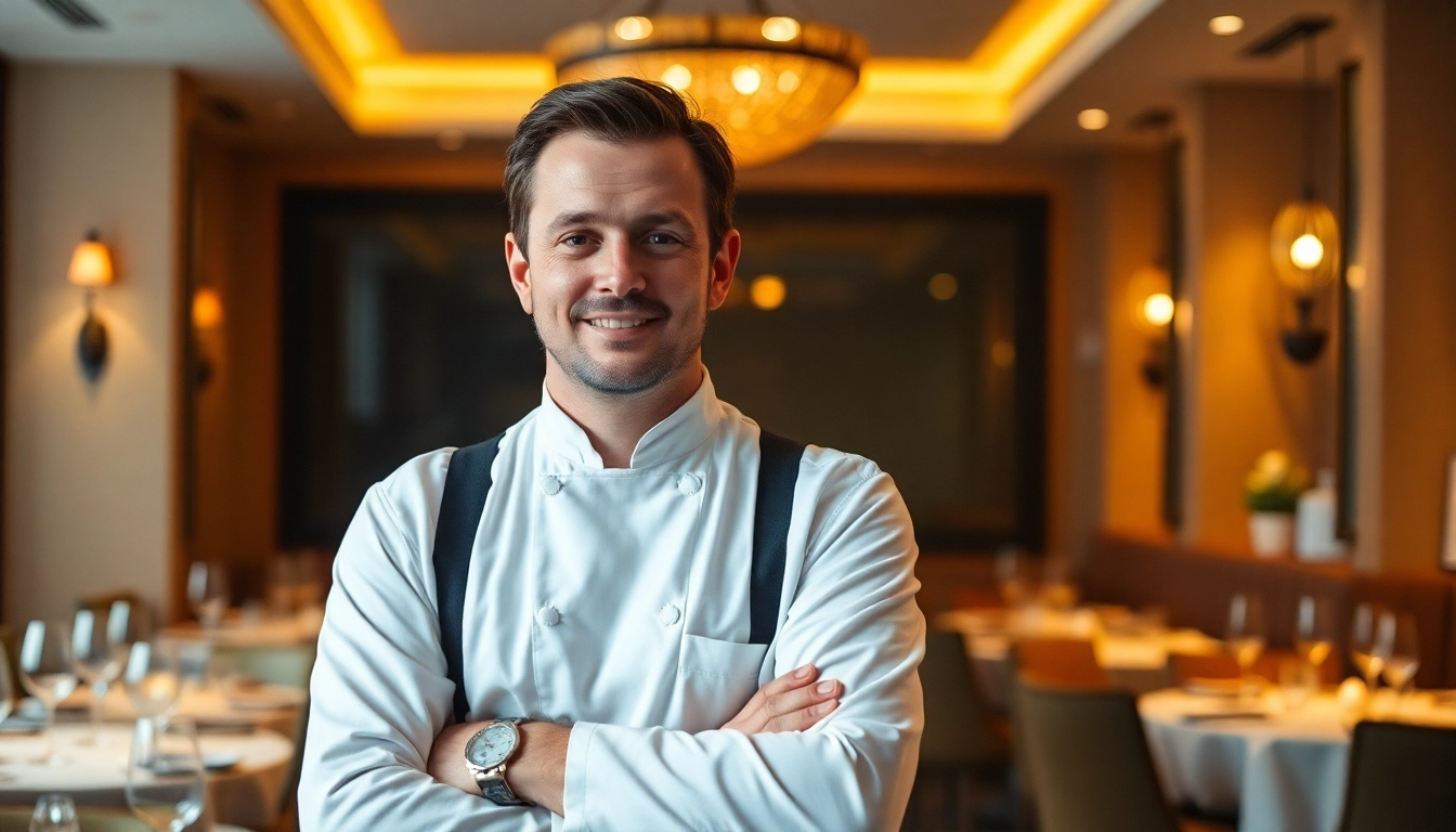 Headhunter Gastronomie im Gespräch mit einem Restaurantmanager, in einem eleganten Restaurantambiente.