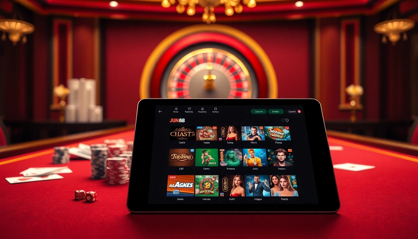 Experience excitement at Jun 88 with vibrant casino tables and dynamic gambling action.