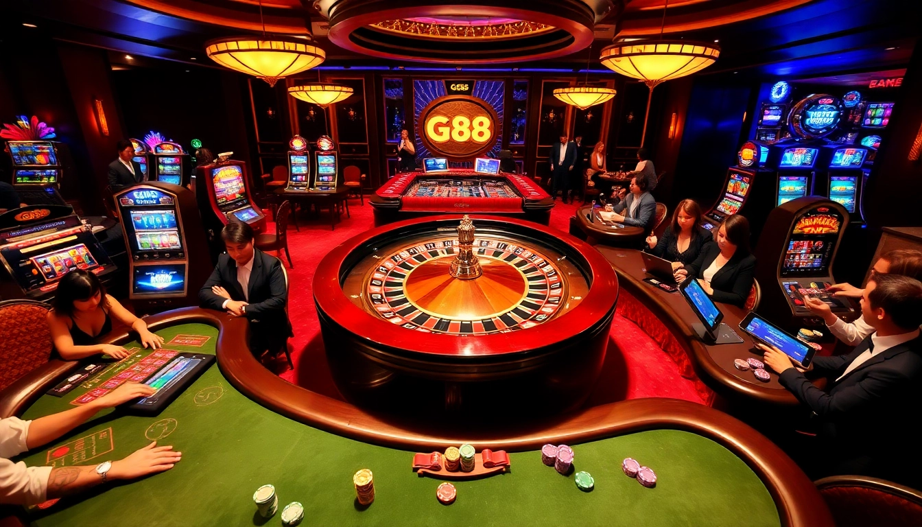 Experience the thrill of GG88 with glamorous casino tables and exciting games.