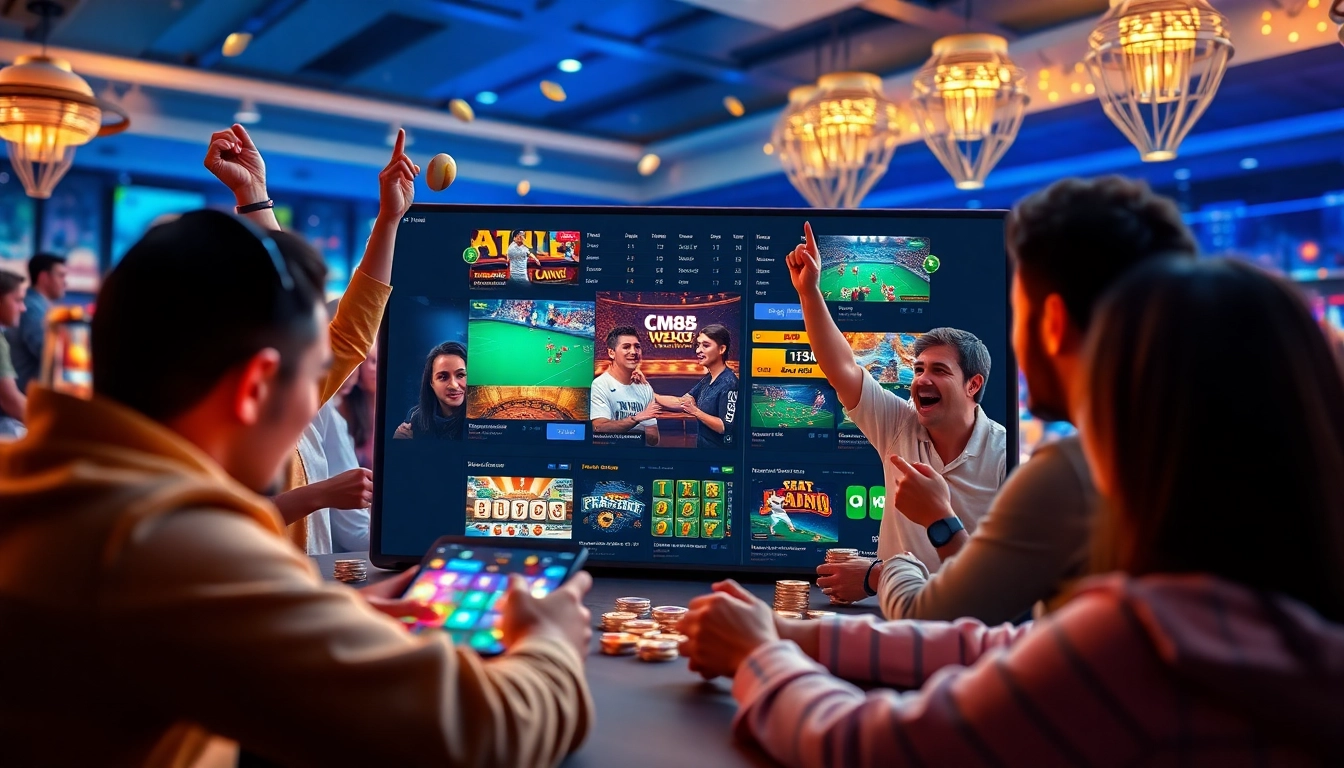CM88 gaming experience with players enjoying online betting and diverse game options.