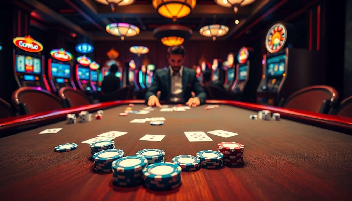 Experience the thrill of casino gaming with CM88 poker chips showcased in an elegant setting.