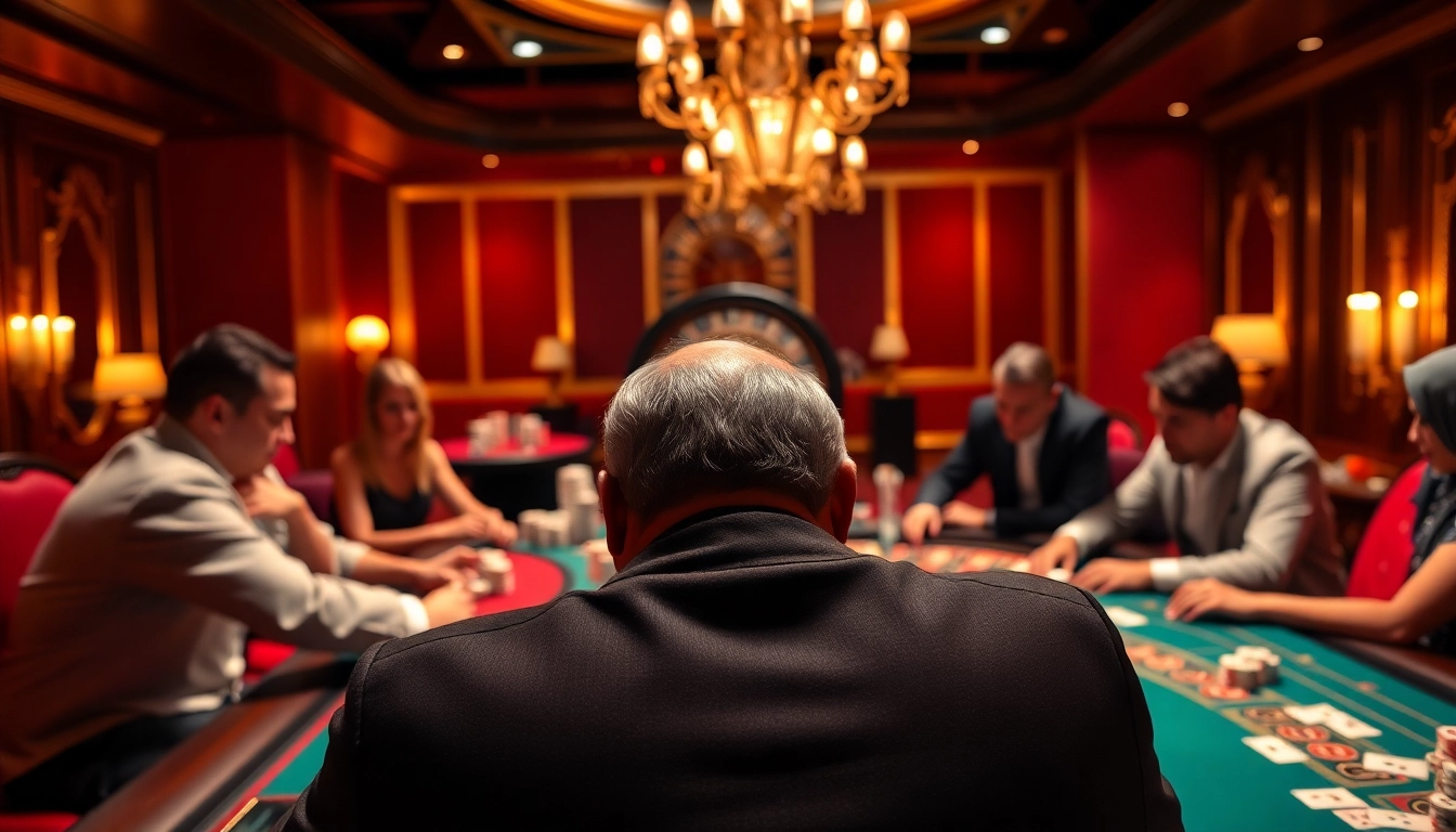 Engaging gamblers in a Truyên ma-themed poker night at a luxurious casino.