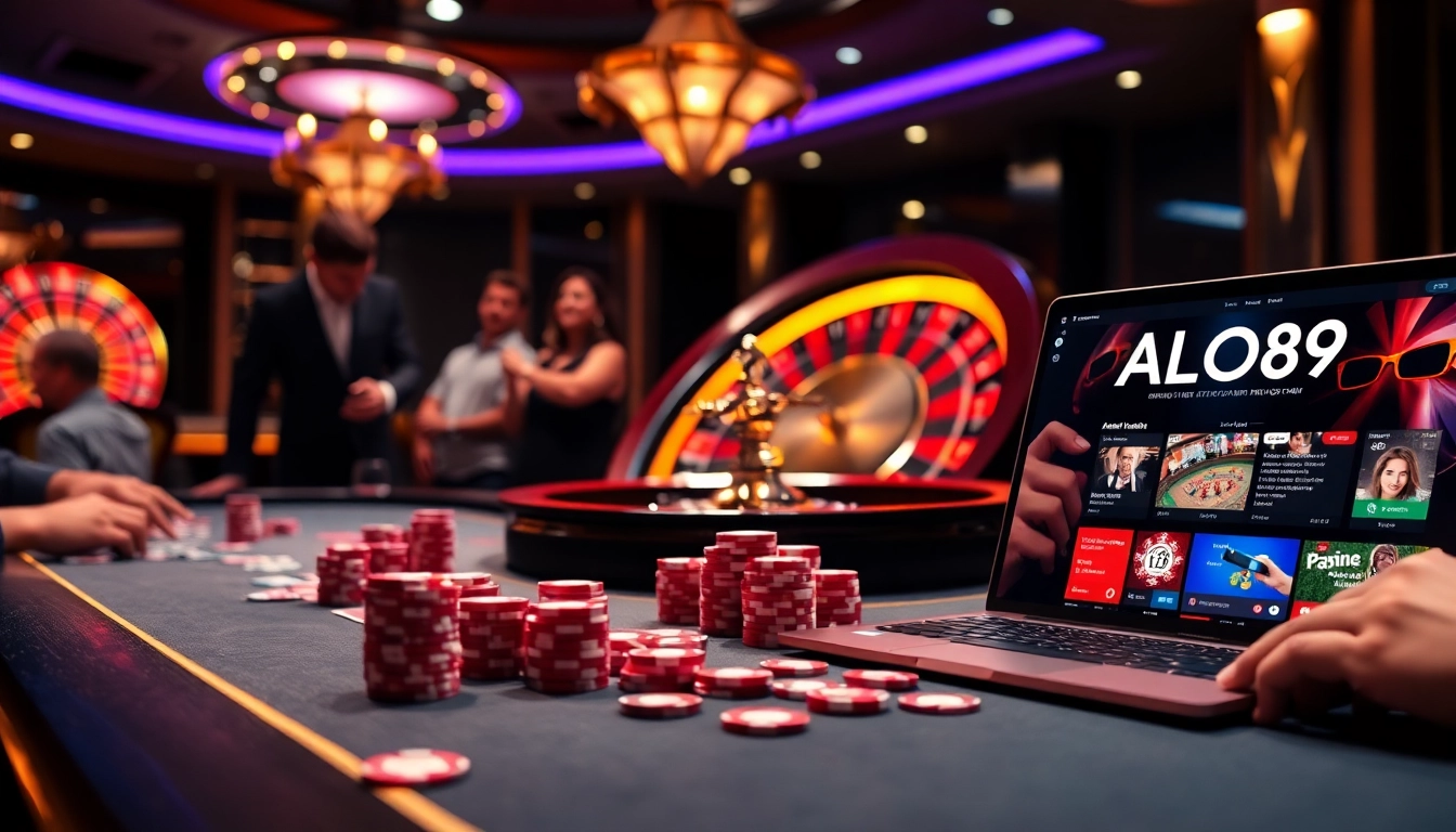 Experience the thrill of online betting at ALO 789 trang chủ with engaging casino visuals.