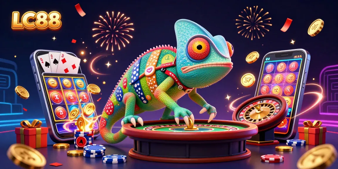 Engage with LC88’s vibrant gaming world featuring a colorful casino atmosphere.
