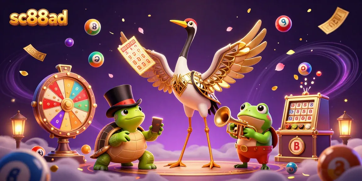 Join the excitement at sc88ad's vibrant gambling scene filled with animated characters and lottery action.