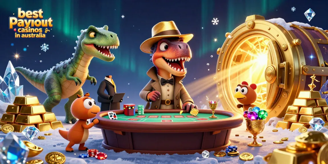 Experience the action at the best payout casinos in Australia with this vibrant 3D illustration.