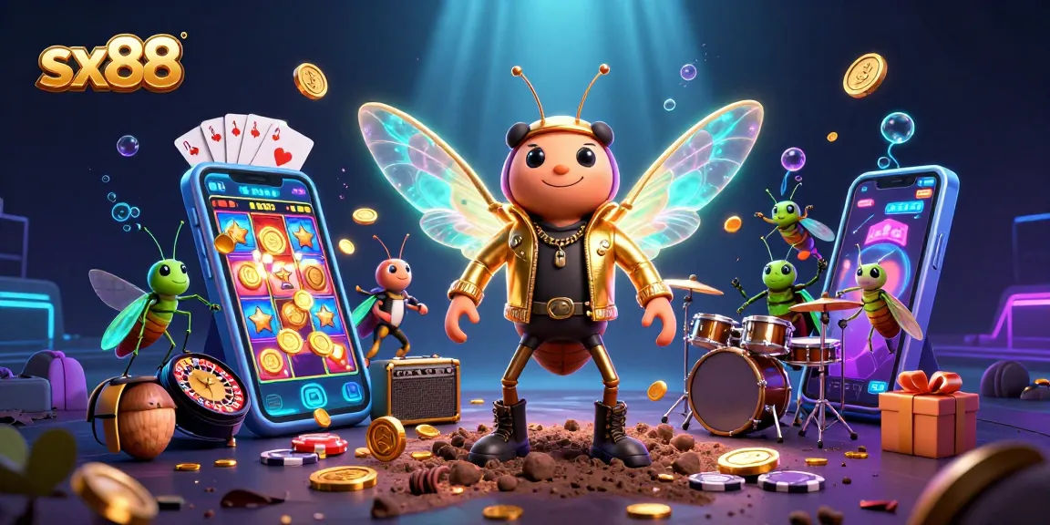Experience thrilling gameplay on sx88 with an exciting rock star theme and vibrant casino elements.