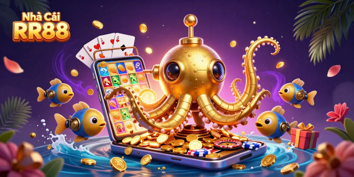 Join the thrill at Nhà Cái RR88 with golden coins and dynamic gaming action!
